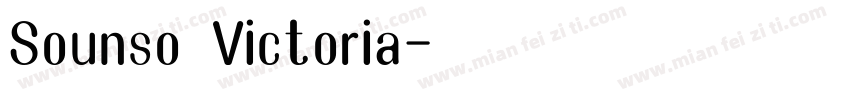 Sounso Victoria字体转换